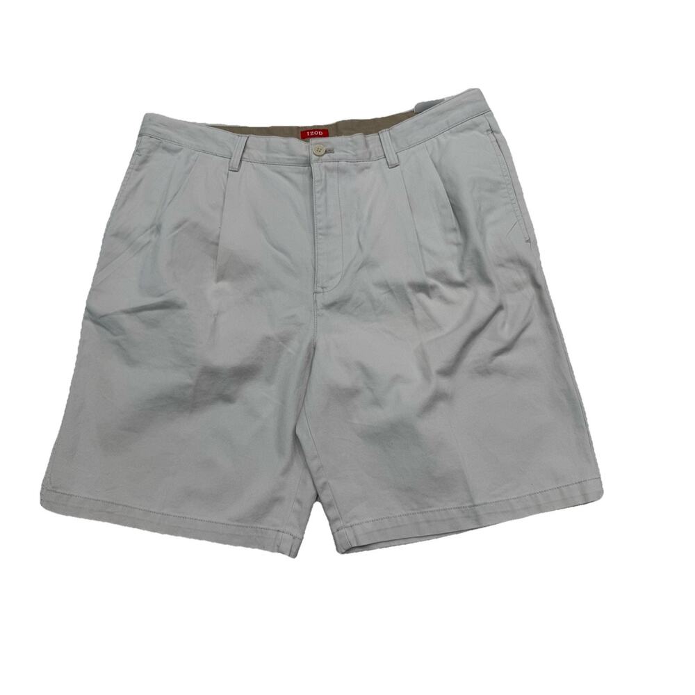 NWT IZOD Men’s Soft Wash Outdoor Casual Shorts Men's Sz 40 Inseam 9.5” Beige Tan